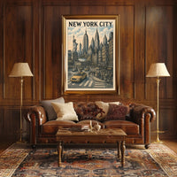 New York City Poster Timeless Urban Landscape Home Decor
