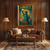 Statue of Liberty Vintage Inspirational Cultural or Heritage Poster