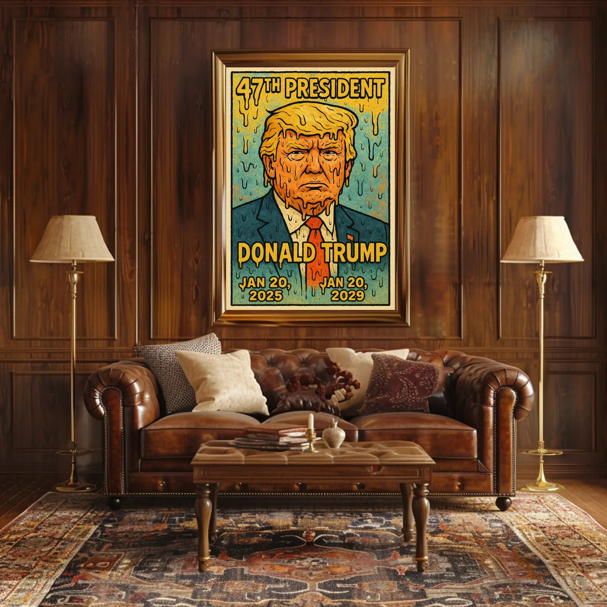Trump Fluid Transition Patriotic Expressionism Poster