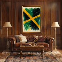 Jamaican Flag Art Poster