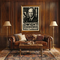 Eisenhower Vintage Patriotism US Flag Collector Poster