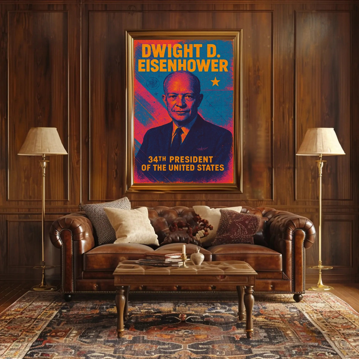 Dwight D Eisenhower Poster Legacy Leadership History Buff