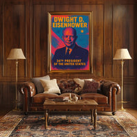 Dwight D Eisenhower Poster Legacy Leadership History Buff