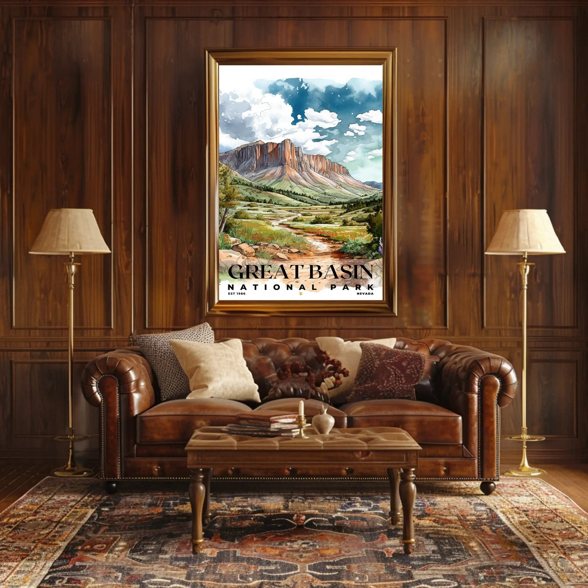 Great Basin Watercolor Wall Art Poster