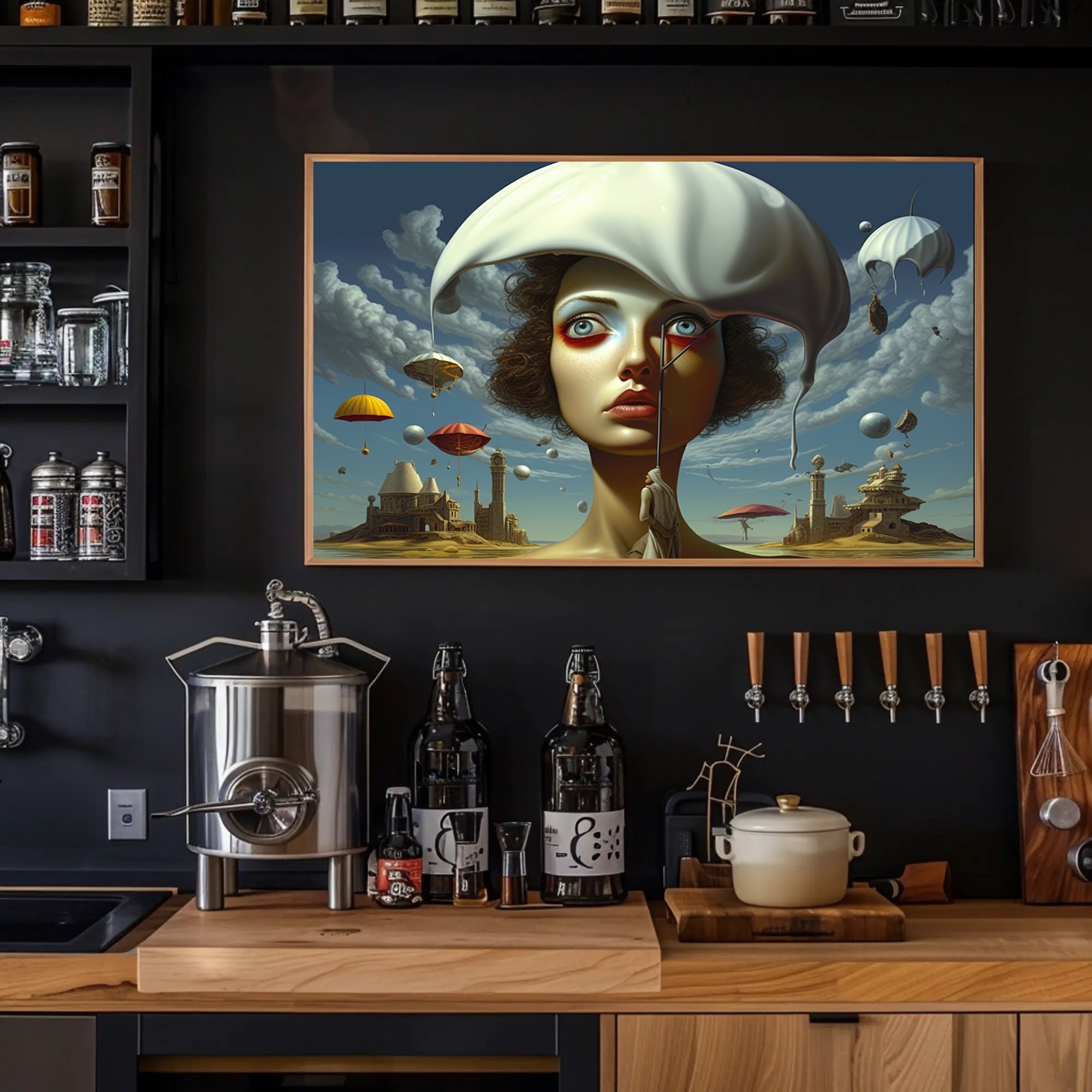 Surreal Dreamscape with Melting Hat Fantasy or Mythology Poster