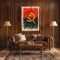 Angolan Flag Art Poster