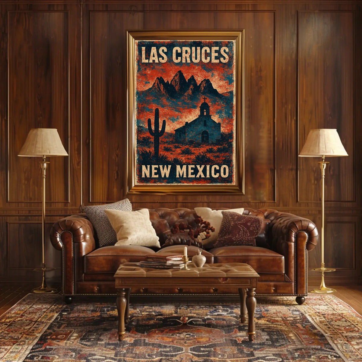 Vintage Las Cruces Travel Collector Poster