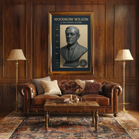 Woodrow Wilson Bust Vintage Historical or Presidential Poster