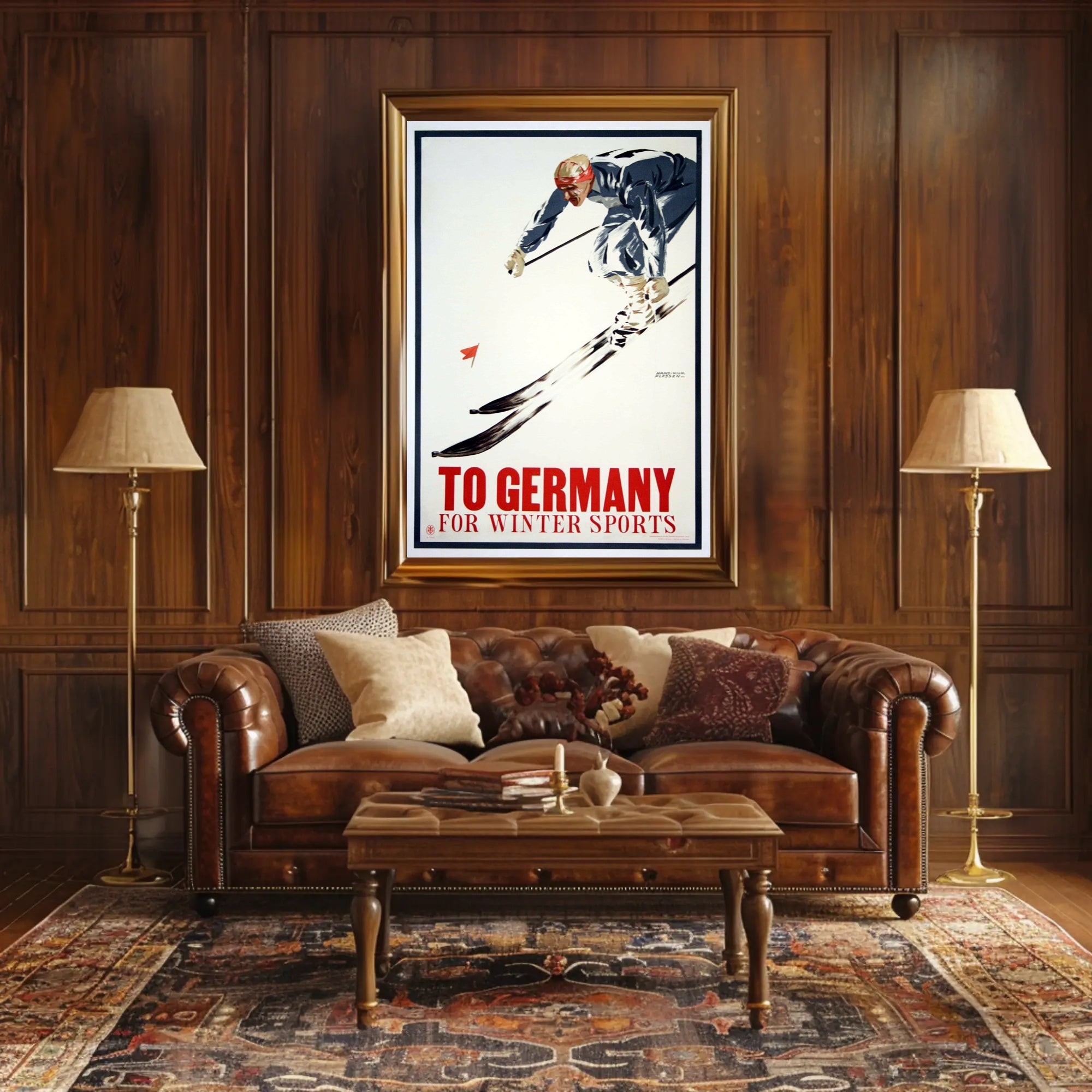 Skiing in Germany Poster PosterGoat