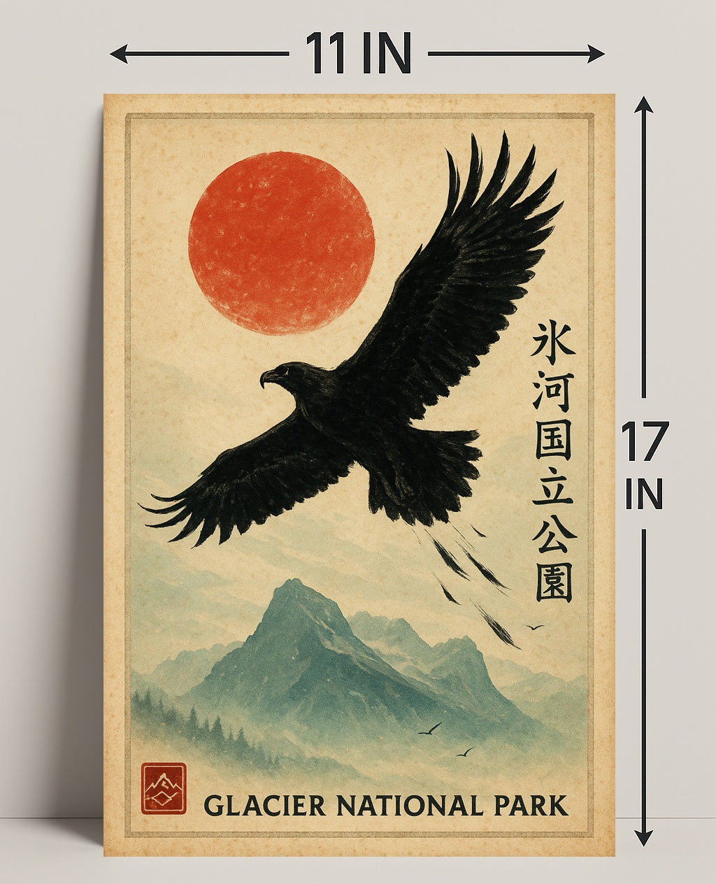 Glacier National Park Artistic National Park Poster