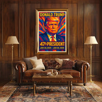 Donald Trump 47th Presidency Iconic Patriotic Poster