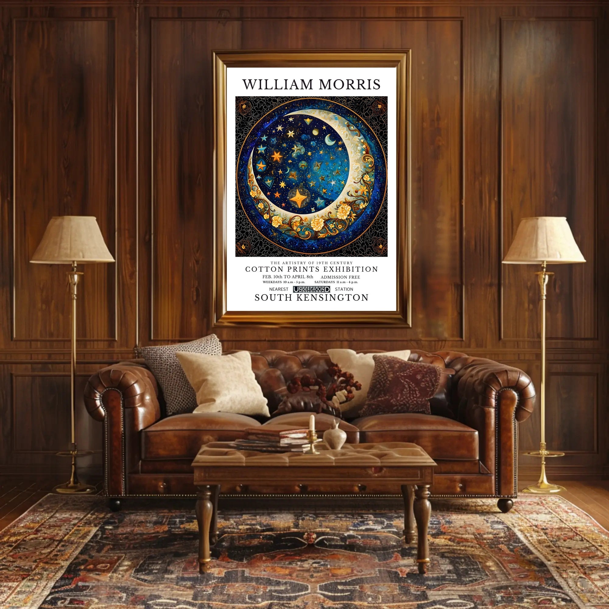 William Morris Cotton Prints Exhibition Poster