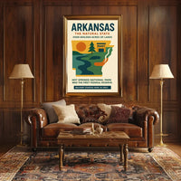 Discover Arkansas: Natural Beauty and History Poster