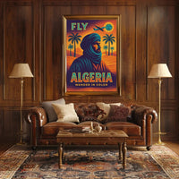 Travel to Algeria Retro Desert Adventure Travel Poster PosterGoat