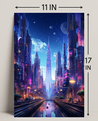 Futuristic Cityscape Poster