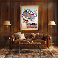 Gstaad Winter Getaway: Vintage Travel Poster PosterGoat