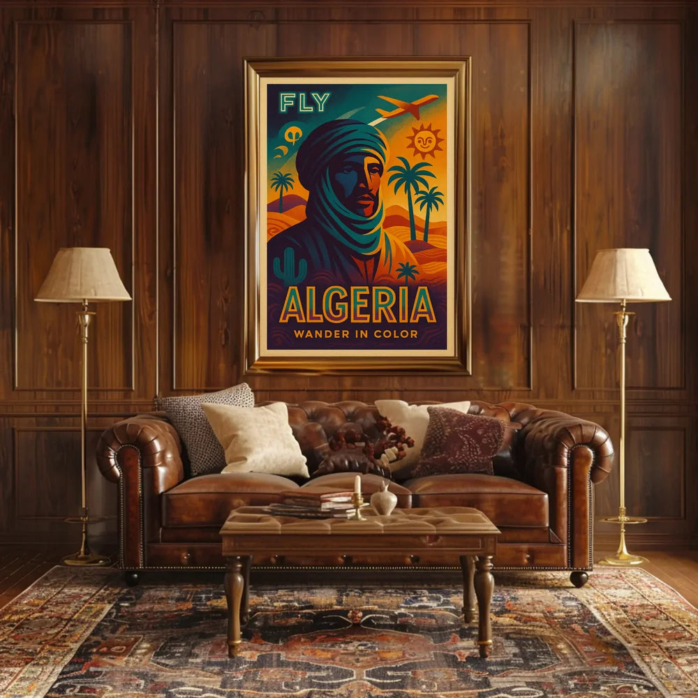 Algeria Vintage Travel Adventure Retro Desert Exploration Travel Poster PosterGoat
