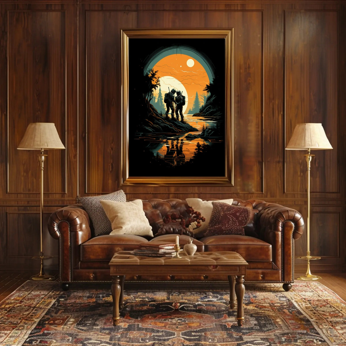 Cosmic Explorers at Sunset Poster