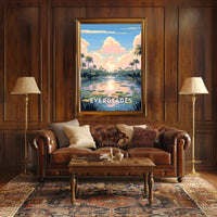 Serene Everglades Sunrise Tranquility National Park Poster