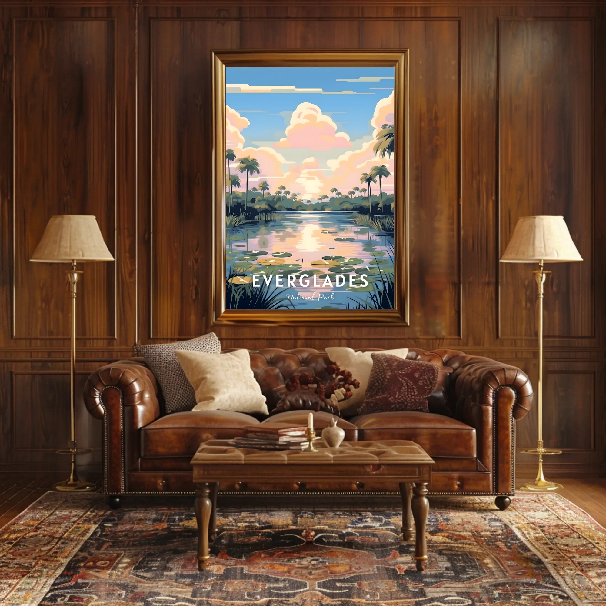 Serene Everglades Sunrise Tranquility National Park Poster