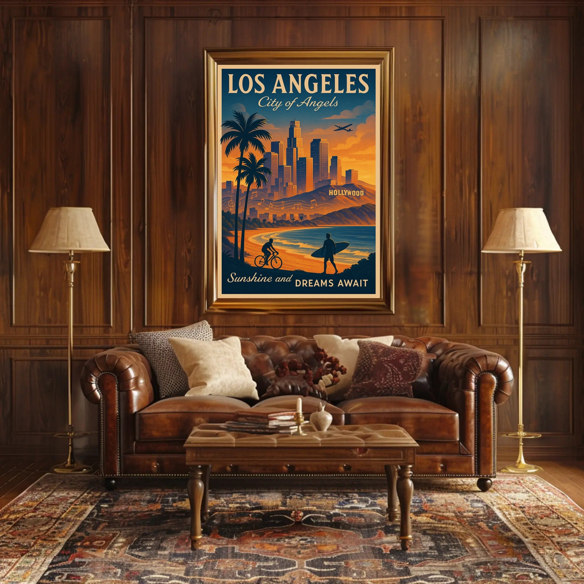 Los Angeles Dreams Vintage Travel Poster
