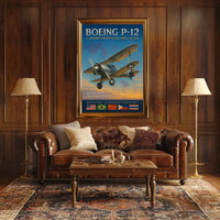 Boeing P-12 A Journey Through the Skies of 1930 Poster