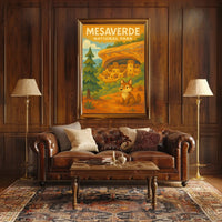 Mesa Verde National Park Rustic Wanderlust Poster