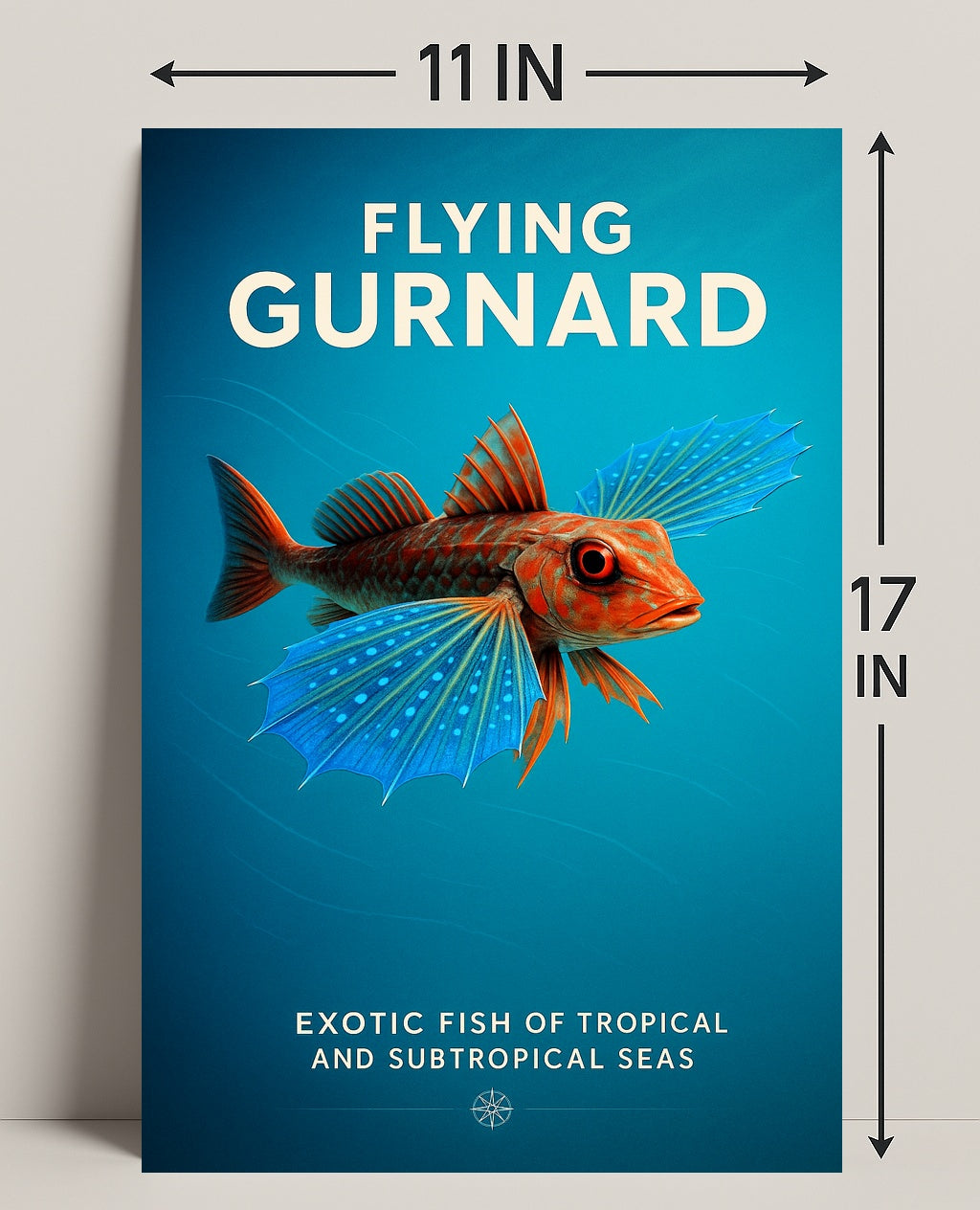 Flying Gurnard Exotic Sea Creature Poster PosterGoat