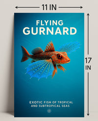 Flying Gurnard Exotic Sea Creature Poster PosterGoat