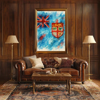 Watercolor Flag Art Poster