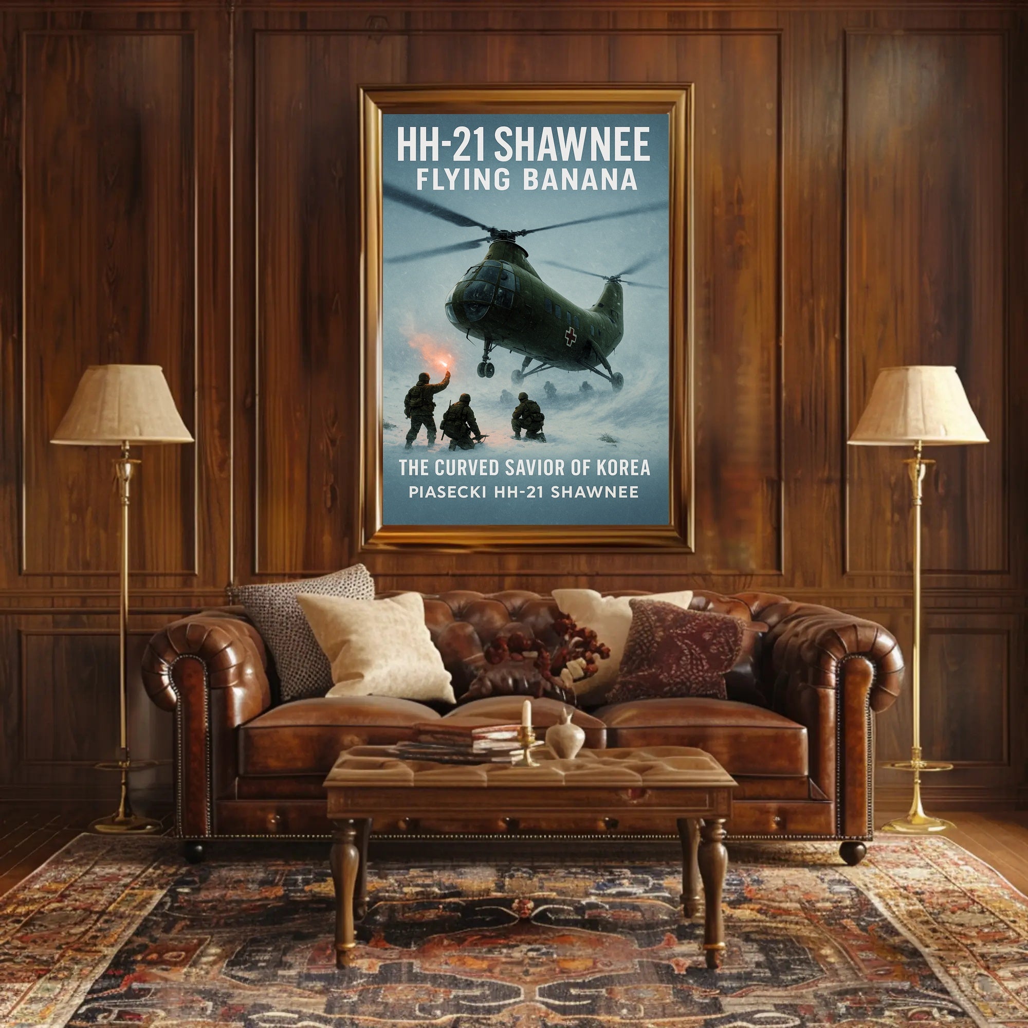 HH-21 Shawnee Flying Banana Poster PosterGoat