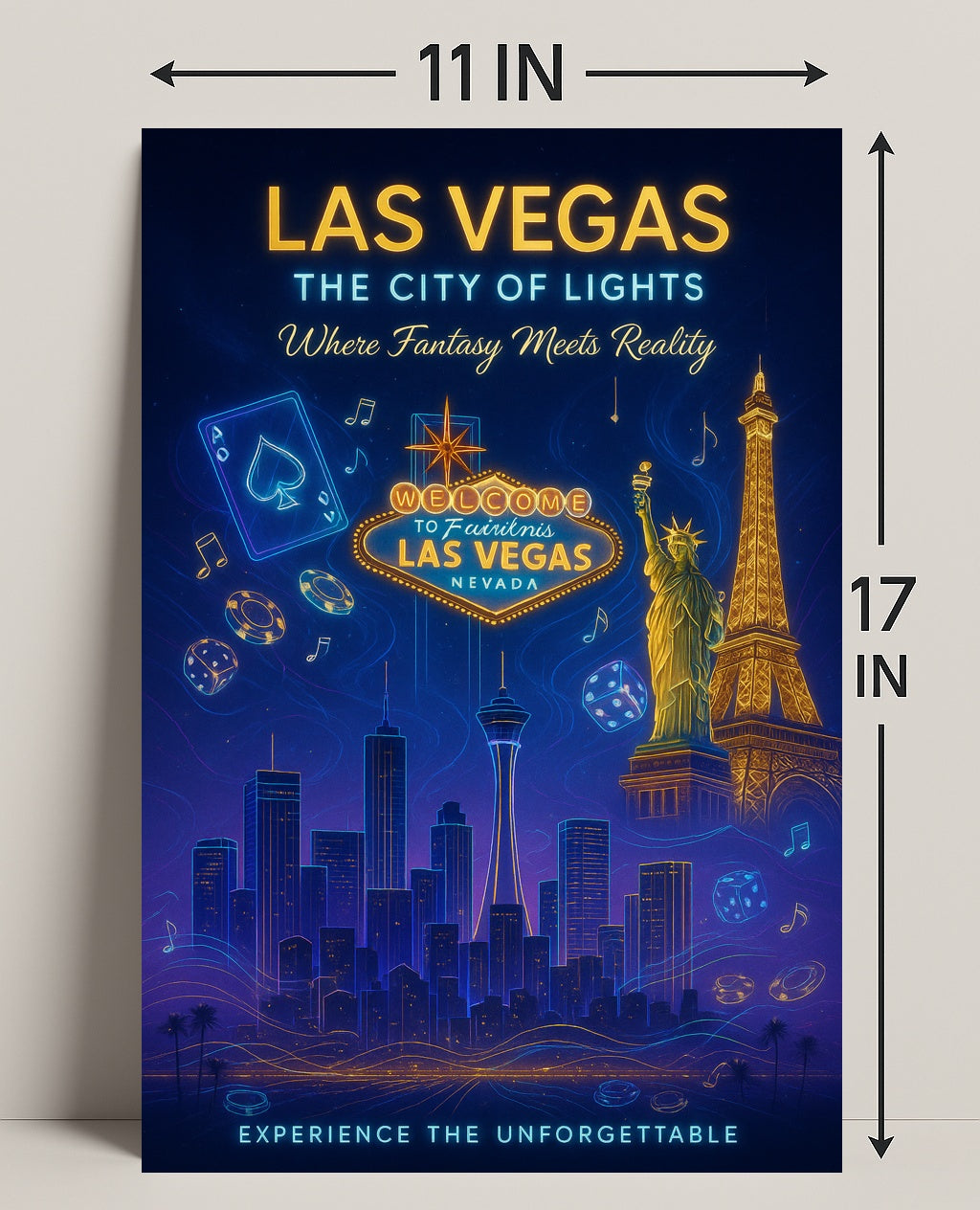 Las Vegas The City of Lights Poster PosterGoat