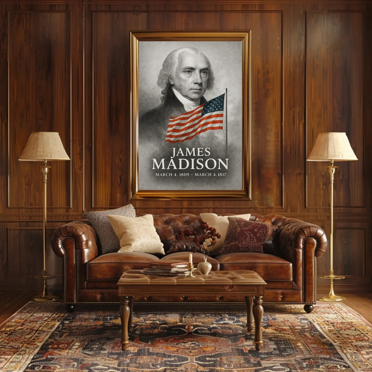 James Madison 4th President of the United States Reflections Poster