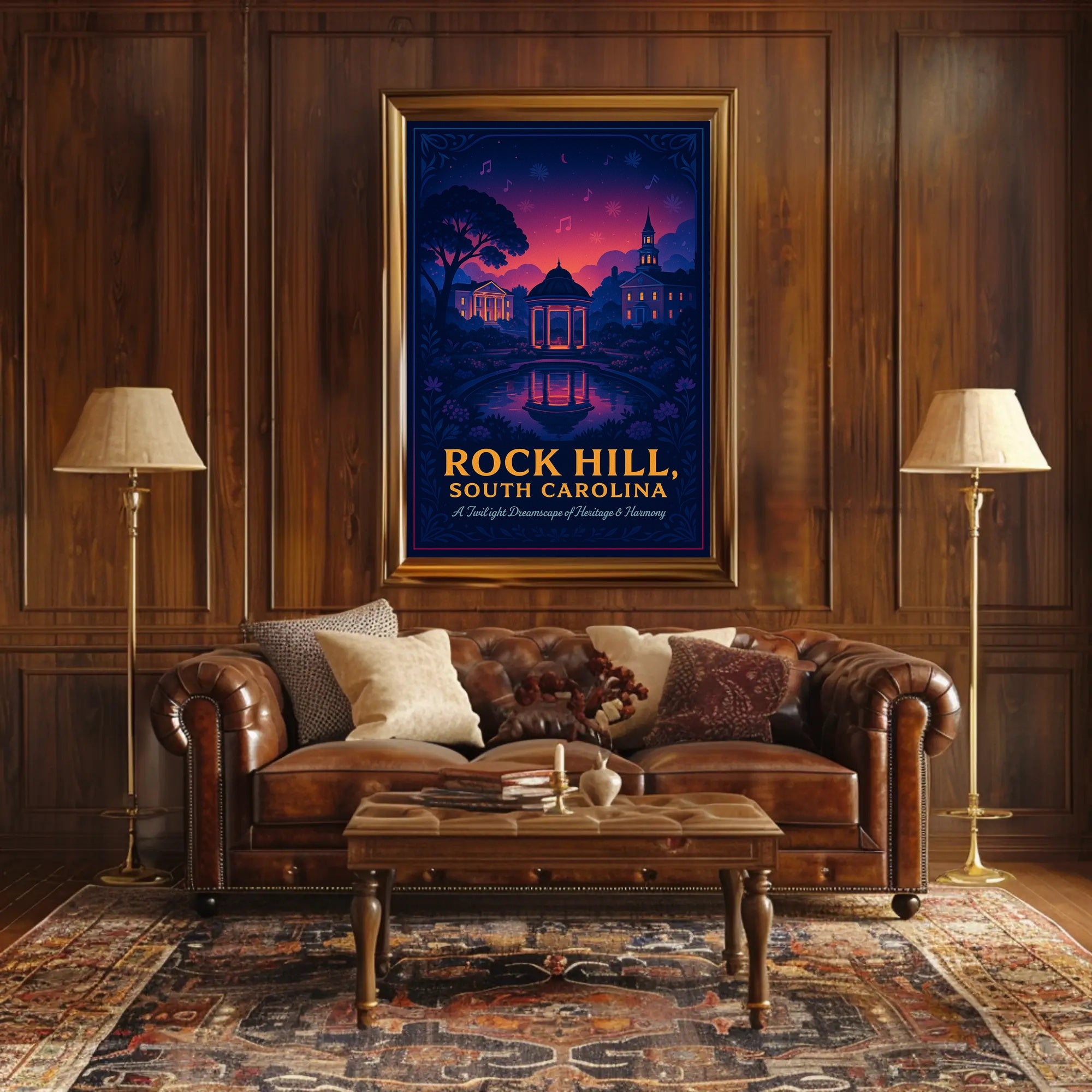 Rock Hill Twilight Dreamscape Poster