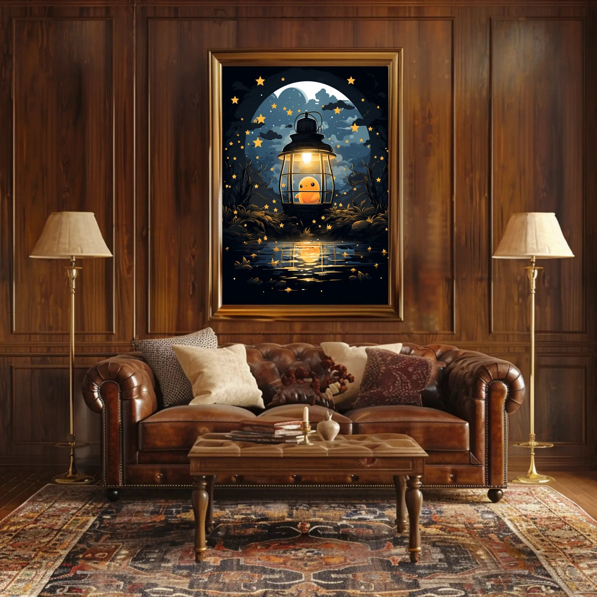 Starry Night Lantern Poster