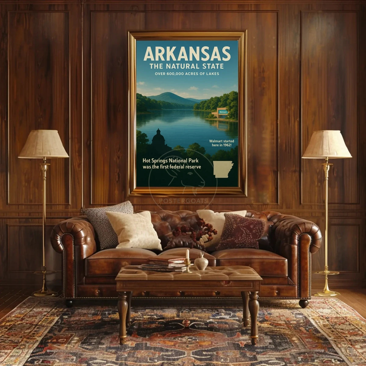 Arkansas Natural Beauty Vintage Cultural Heritage Poster