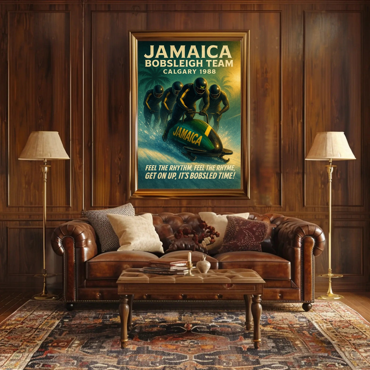 Jamaica Bobsleigh Team Calgary 1988 Poster