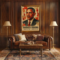 Barack Obama 44th President of the United States Layered paper Collage Poster