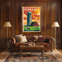 Nebraska Farm Landscape Poster