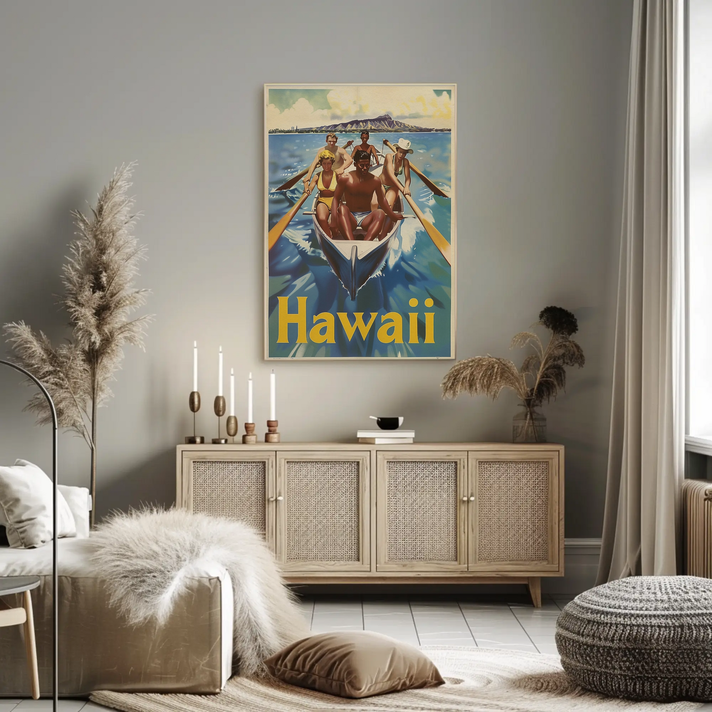 Vintage Poster Hawaii Rowing Team
