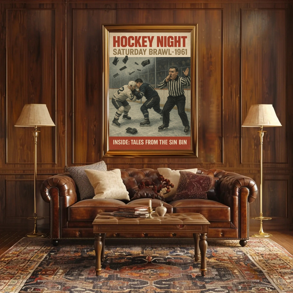Hockey Night Saturday Brawl 1961 Poster