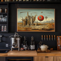 Surreal Eye-Landscape Futuristic Sci-Fi Art Poster