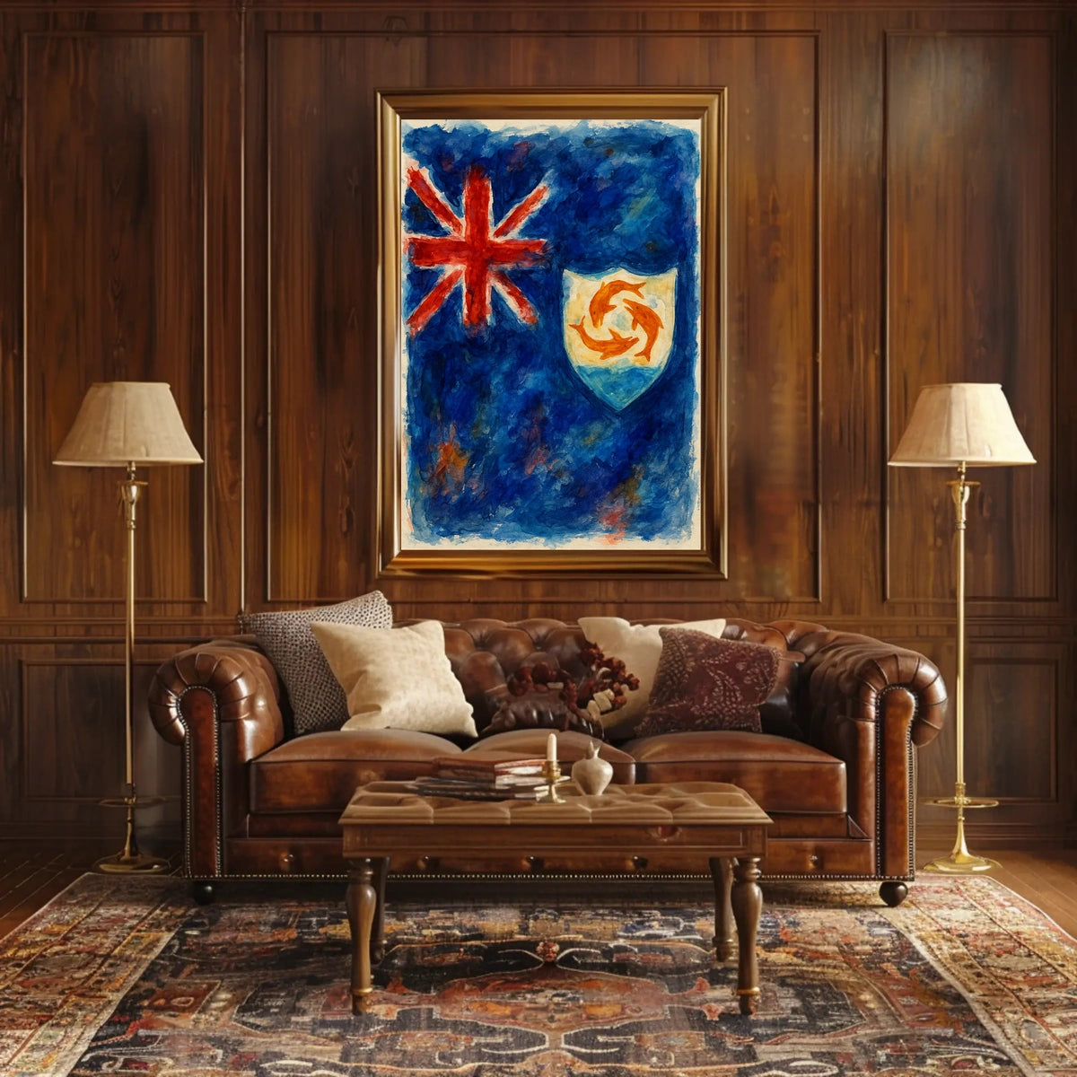 Anguilla Flag Art Poster