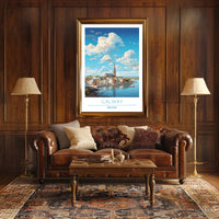 Galway Ireland Cityscape Travel Poster