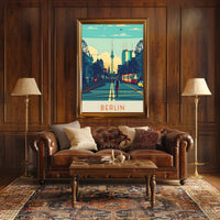 Berlin Skyline Illustration Poster