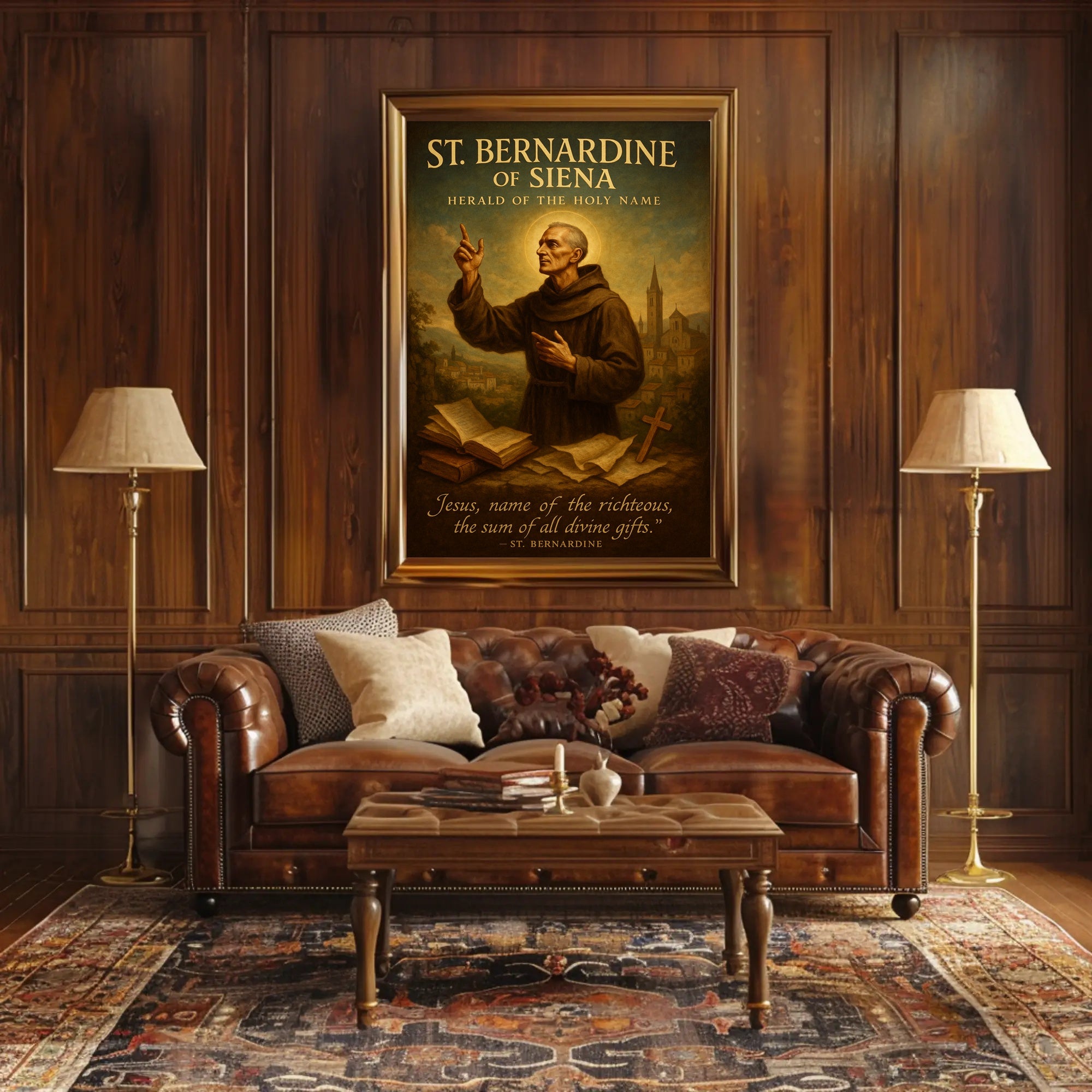 St. Bernardine of Siena Poster PosterGoat