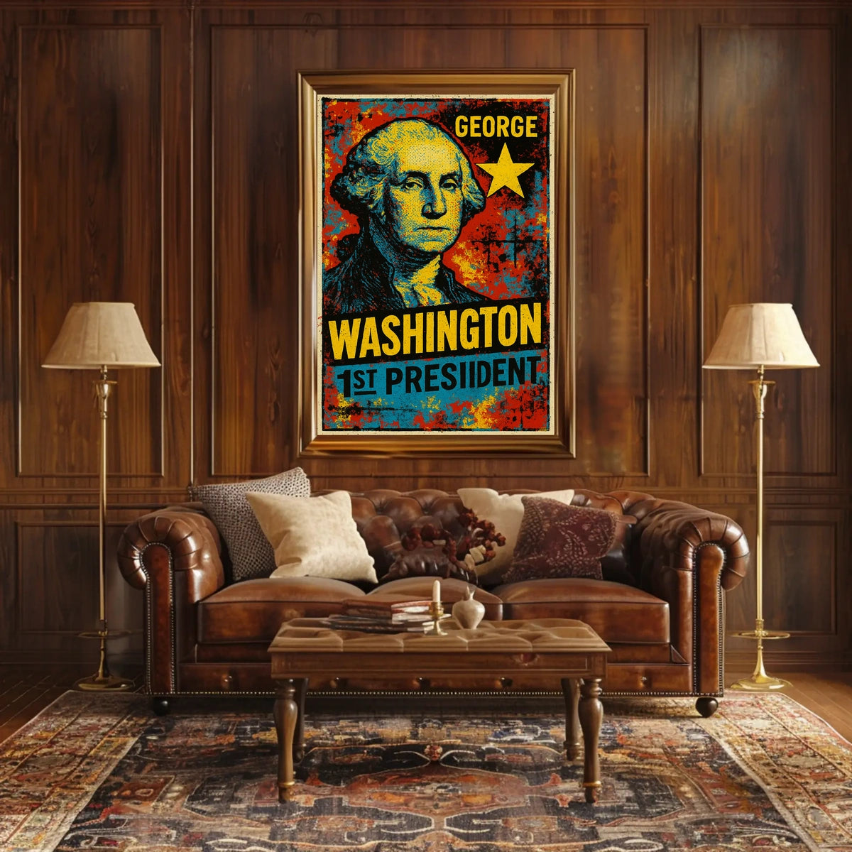 George Washington 1st President of the United States Graffiti Pop Art Poster