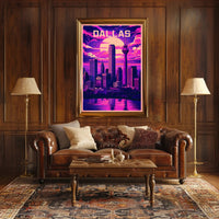 Dallas Skyline at Dusk Poster