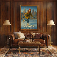 Akron in Winter Poster