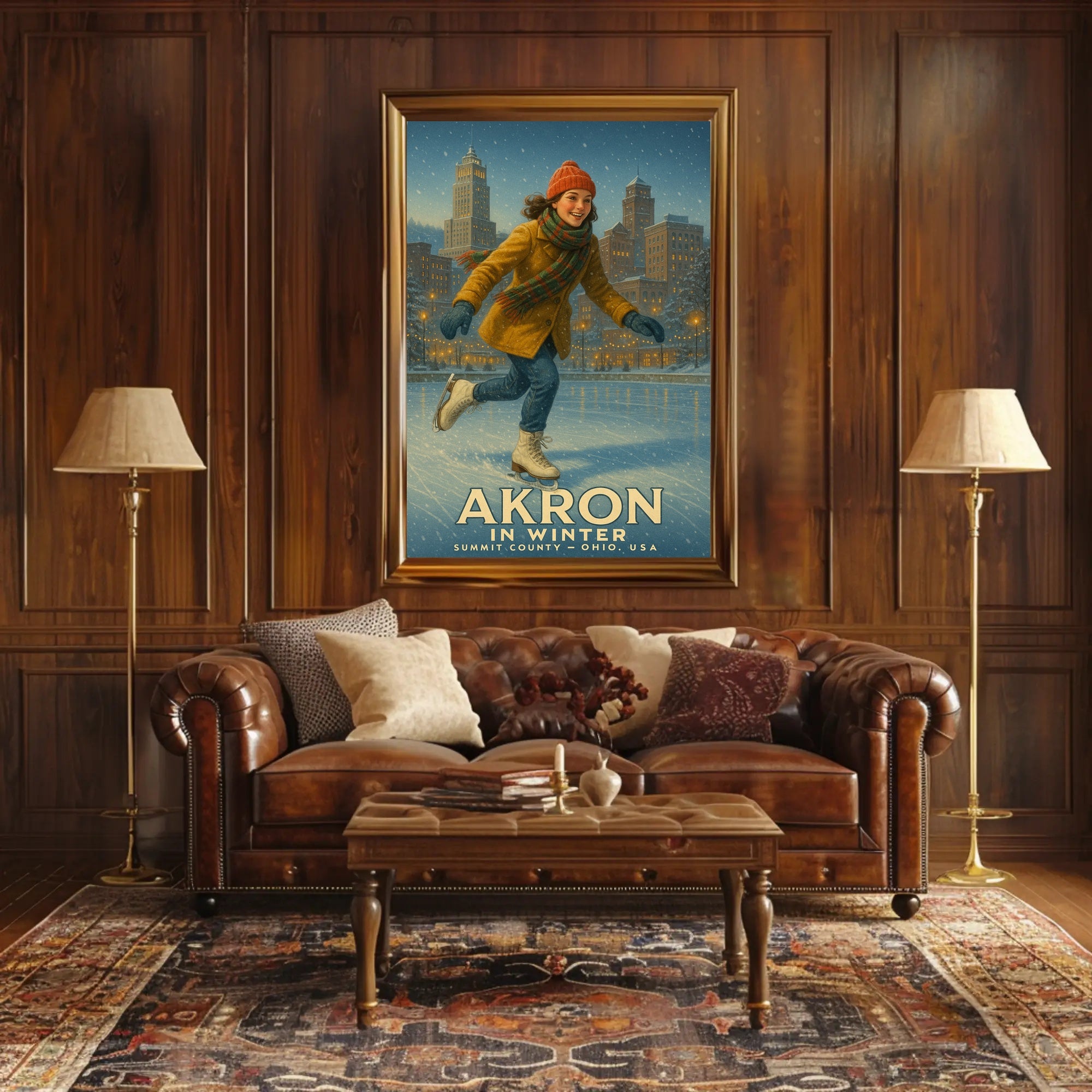 Akron in Winter Poster